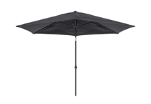 Jardinico malibu parasol - ø250 cm - Sort stel med mørk stof 